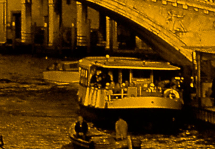 Canvas Venetian Rialto Bridge - Italian urban architecture in sepia colors 50501 additionalImage 2