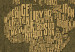 Canvas The map of the World, German language:Beige continents - triptych 55301 additionalThumb 4