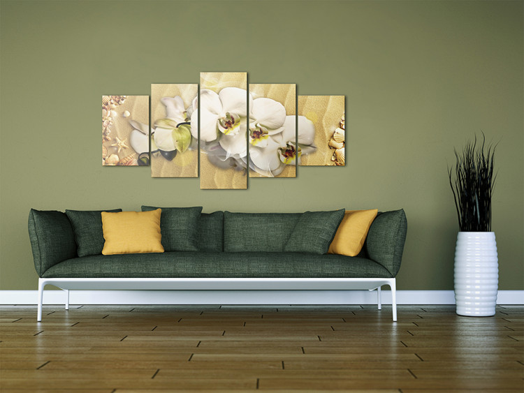 Canvas Print Beach and orchid 58701 additionalImage 3