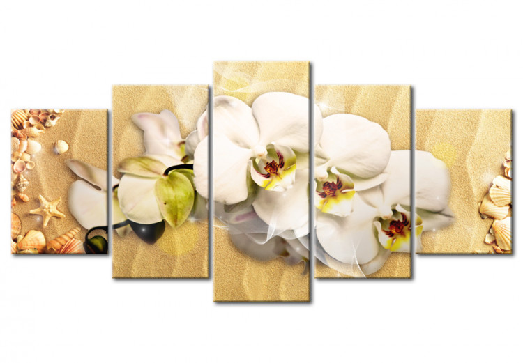 Canvas Print Beach and orchid 58701