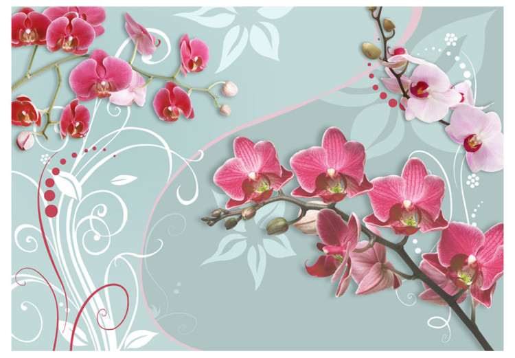 Wall Mural Pink orchids - variation II 60301 additionalImage 1