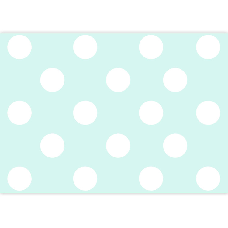 Photo Wallpaper Tiny White Polka Dots - White Dots on Turquoise Background for Children's Room 64801 additionalImage 4