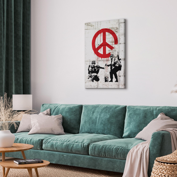 Canvas Print  Soldiers Painting Peace by Banksy 68001 additionalImage 5