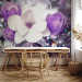 Wall Mural Magnolias - purple flowers on a fuzzy background with a soft glow 89801 additionalThumb 4