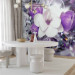 Wall Mural Magnolias - purple flowers on a fuzzy background with a soft glow 89801 additionalThumb 7