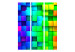 Room Divider Colorful Cubes - abstract 3D illusion with geometric figures 95401 additionalThumb 3