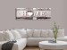 Canvas Art Print Modern Alliance - "Home" Sign on Pink Plaque in Vintage Style 98201 additionalThumb 3