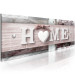 Canvas Art Print Modern Alliance - "Home" Sign on Pink Plaque in Vintage Style 98201 additionalThumb 2
