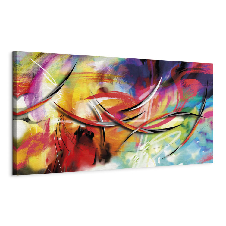 Canvas Tangle of Colors (1-piece) - Colorful Composition with Abstraction 106211 additionalImage 2