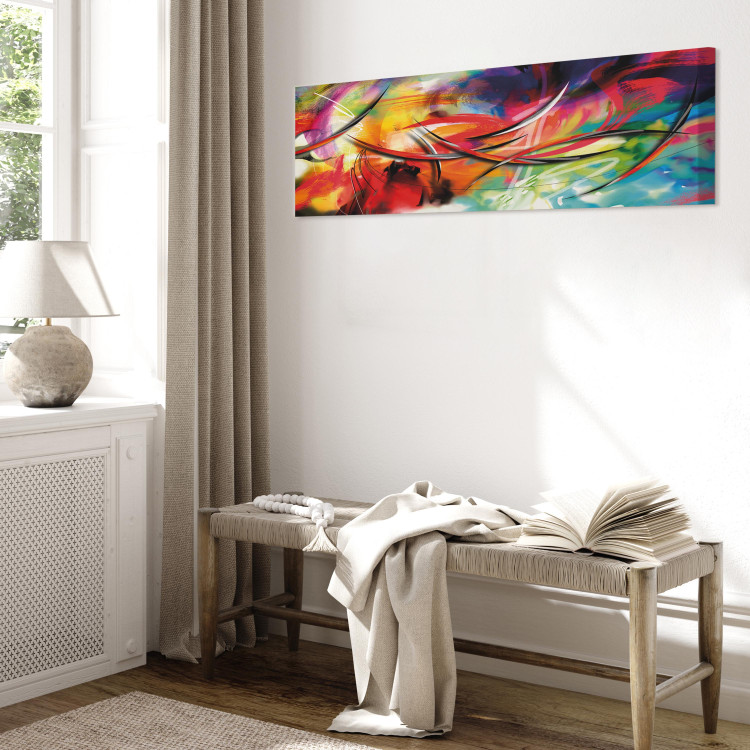 Canvas Tangle of Colors (1-piece) - Colorful Composition with Abstraction 106211 additionalImage 4