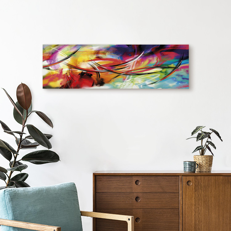 Canvas Tangle of Colors (1-piece) - Colorful Composition with Abstraction 106211 additionalImage 5