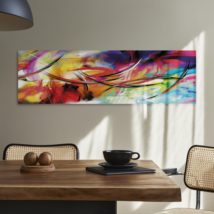 Canvas Tangle of Colors (1-piece) - Colorful Composition with Abstraction 106211 additionalImage 3