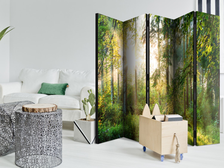 Room Separator Untamed Nature II - forest landscape against sunlight 108411 additionalImage 4