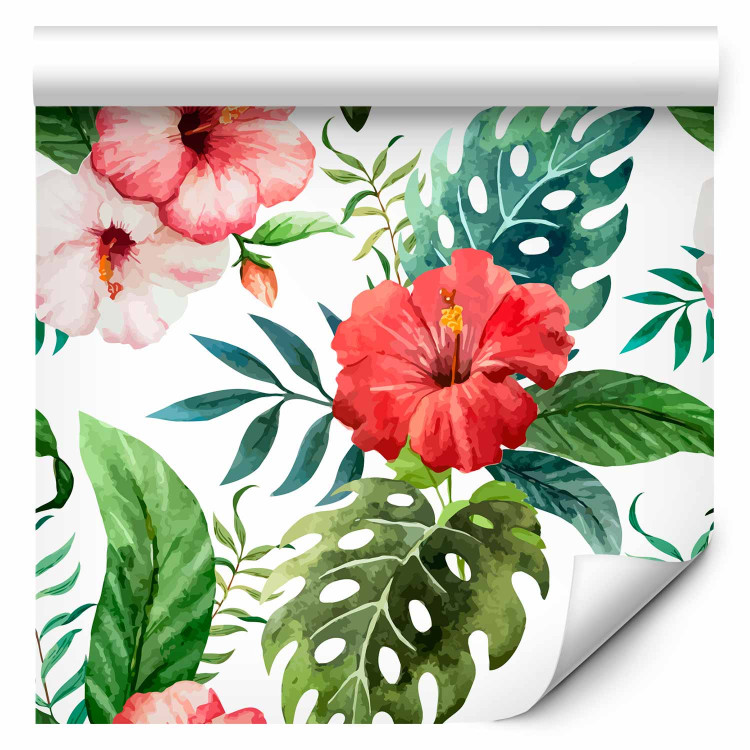 Wallpaper Tropical Flowers (Red) 108511 additionalImage 6