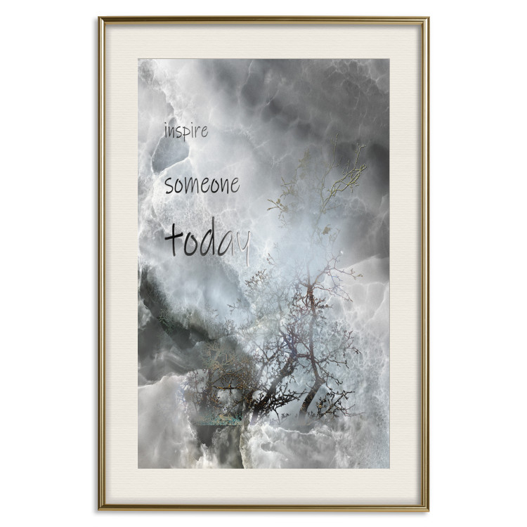 Wall Poster Inspire someone today - abstraction with texts on a marble texture 116311 additionalImage 19