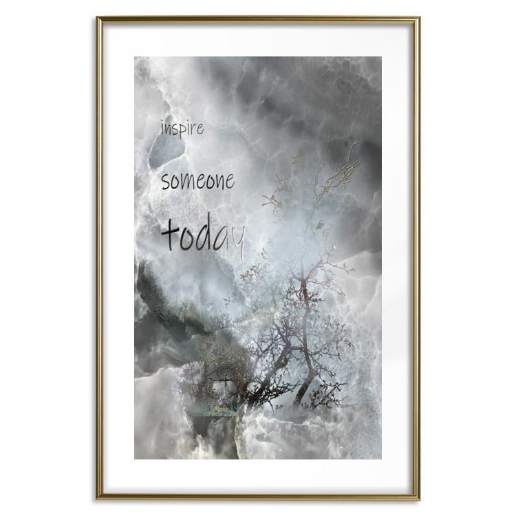 Wall Poster Inspire someone today - abstraction with texts on a marble texture 116311 additionalImage 16