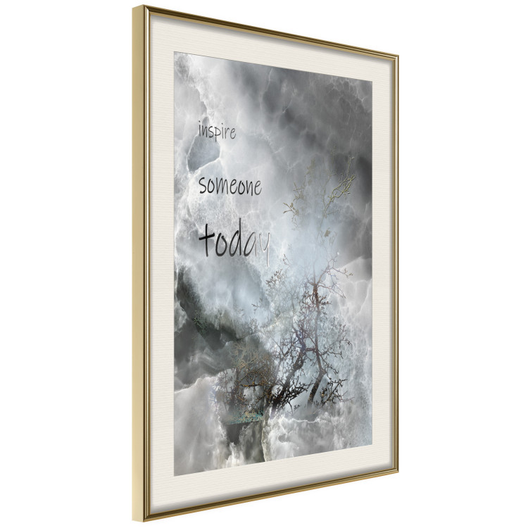 Wall Poster Inspire someone today - abstraction with texts on a marble texture 116311 additionalImage 2