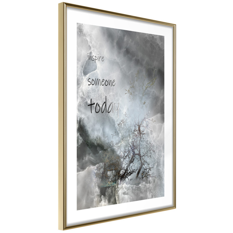 Wall Poster Inspire someone today - abstraction with texts on a marble texture 116311 additionalImage 6