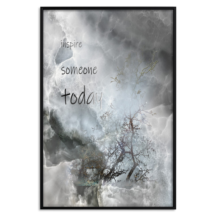Wall Poster Inspire someone today - abstraction with texts on a marble texture 116311 additionalImage 24