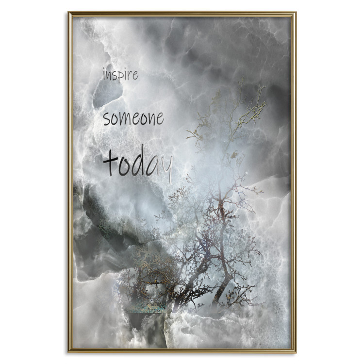 Wall Poster Inspire someone today - abstraction with texts on a marble texture 116311 additionalImage 16