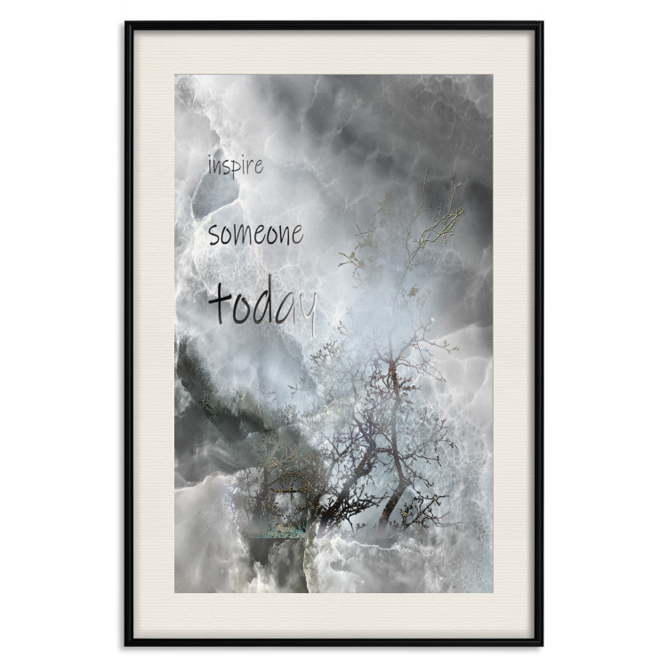 Wall Poster Inspire someone today - abstraction with texts on a marble texture 116311 additionalImage 18