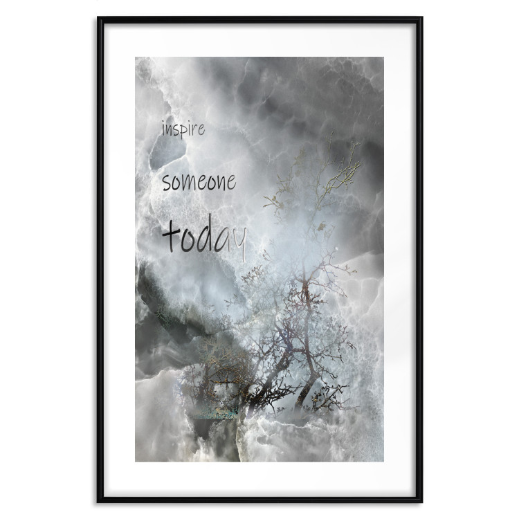 Wall Poster Inspire someone today - abstraction with texts on a marble texture 116311 additionalImage 15