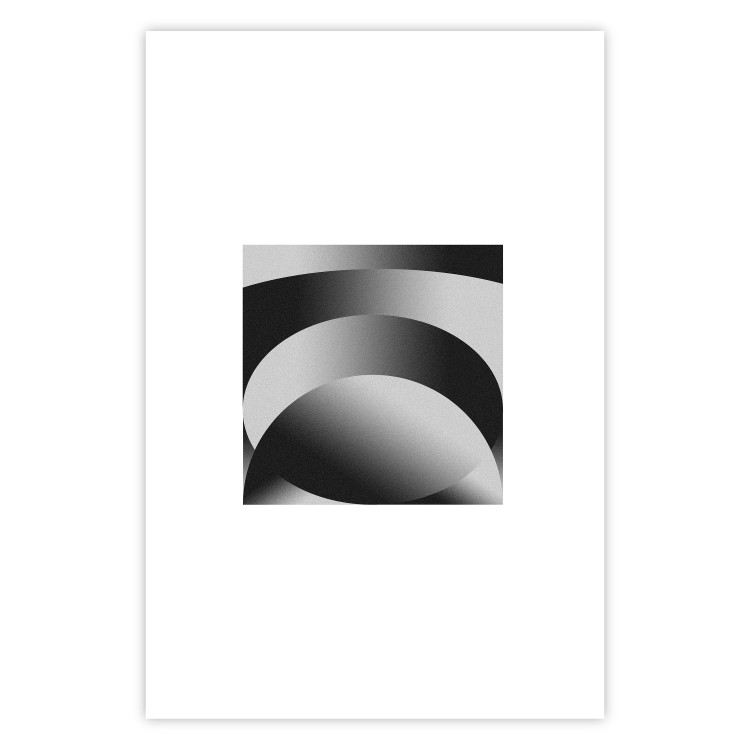 Poster Gradient Shapes - simple black and white geometric abstraction 116611 additionalImage 25