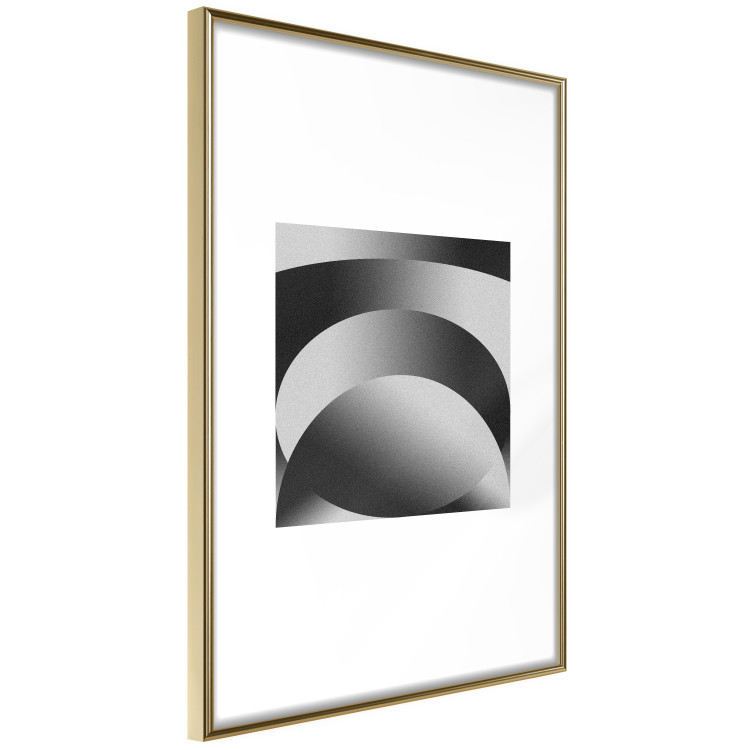 Poster Gradient Shapes - simple black and white geometric abstraction 116611 additionalImage 12