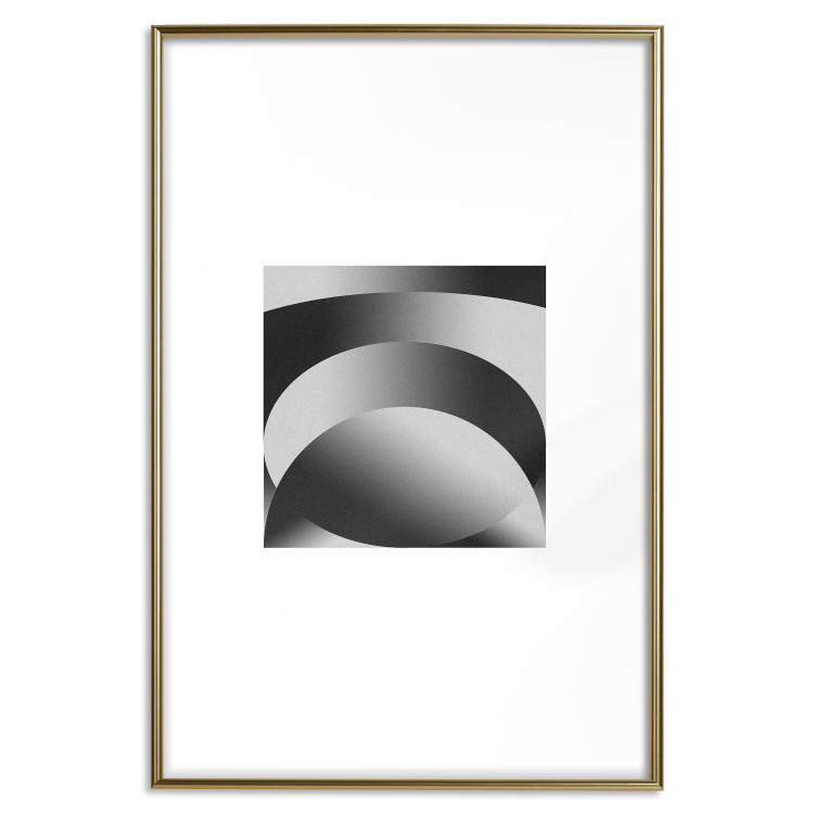 Poster Gradient Shapes - simple black and white geometric abstraction 116611 additionalImage 14