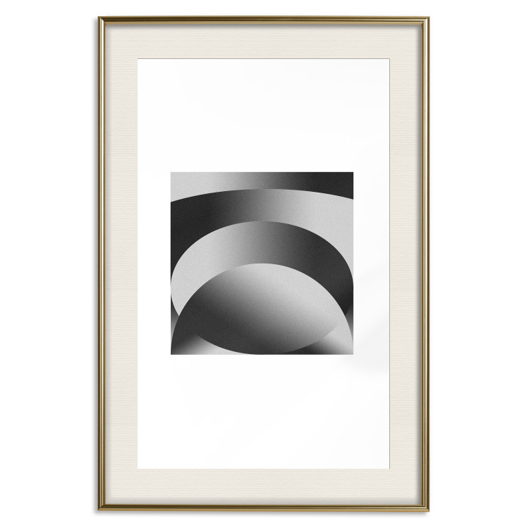Poster Gradient Shapes - simple black and white geometric abstraction 116611 additionalImage 19