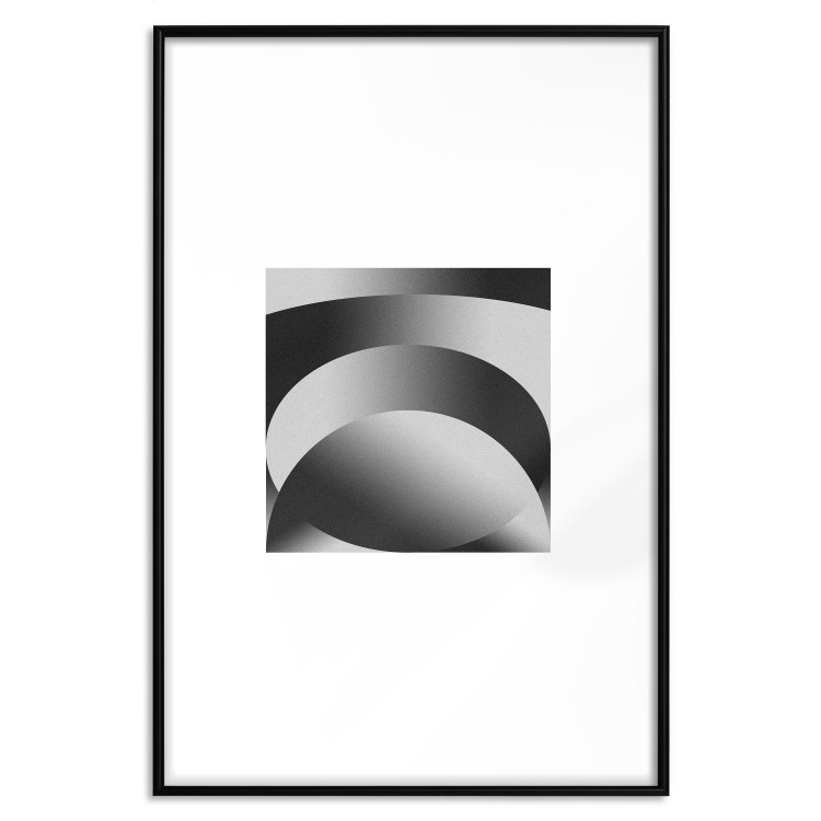 Poster Gradient Shapes - simple black and white geometric abstraction 116611 additionalImage 17