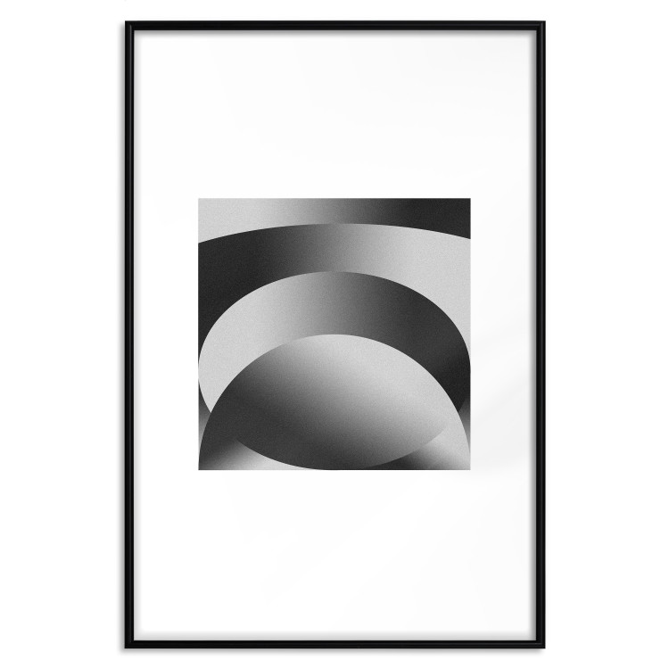 Poster Gradient Shapes - simple black and white geometric abstraction 116611 additionalImage 24