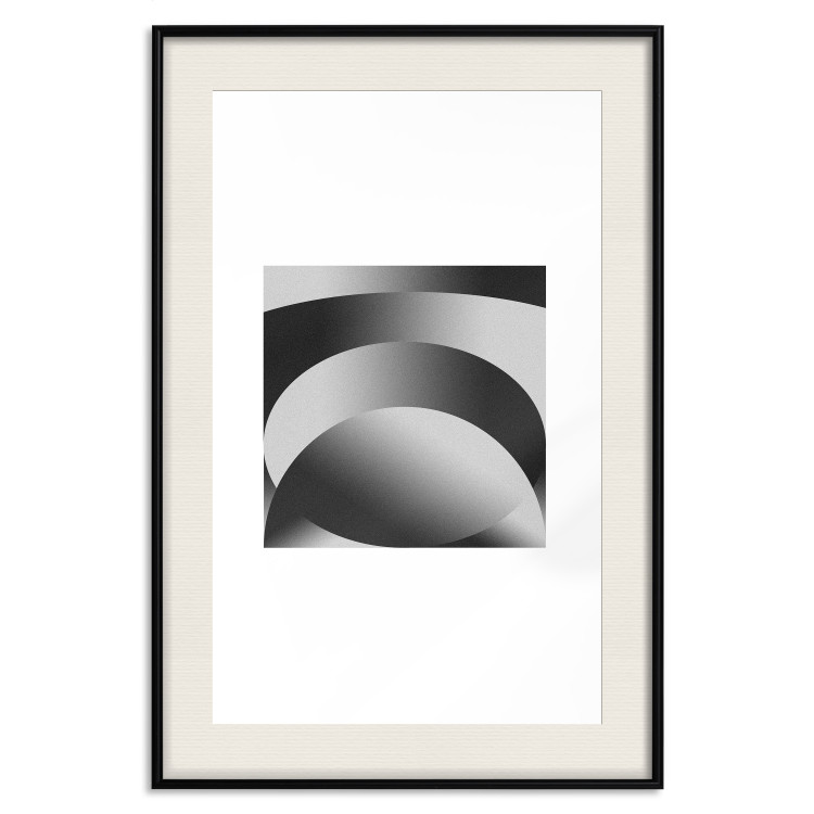 Poster Gradient Shapes - simple black and white geometric abstraction 116611 additionalImage 18