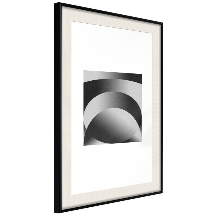 Poster Gradient Shapes - simple black and white geometric abstraction 116611 additionalImage 3