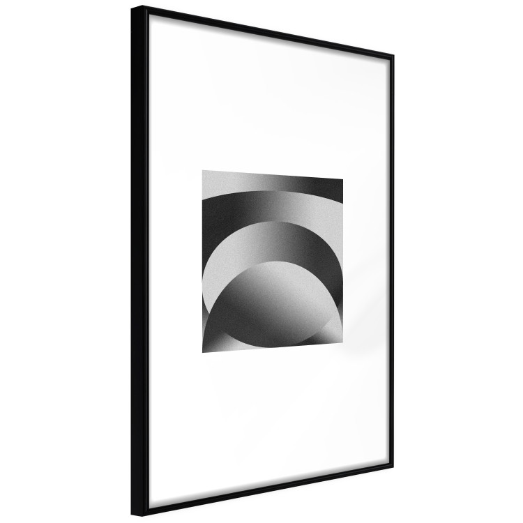 Poster Gradient Shapes - simple black and white geometric abstraction 116611 additionalImage 13