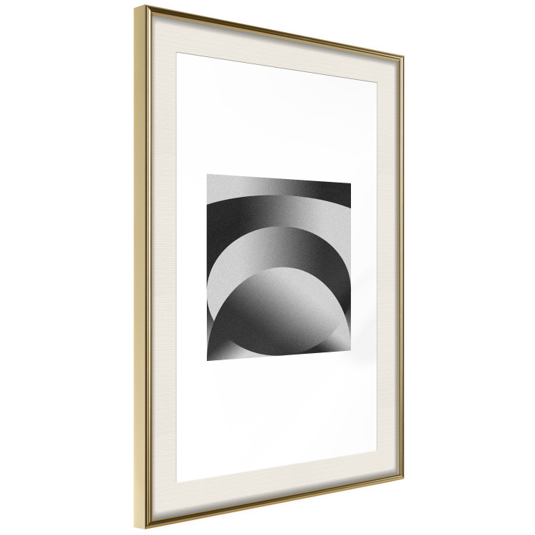 Poster Gradient Shapes - simple black and white geometric abstraction 116611 additionalImage 2