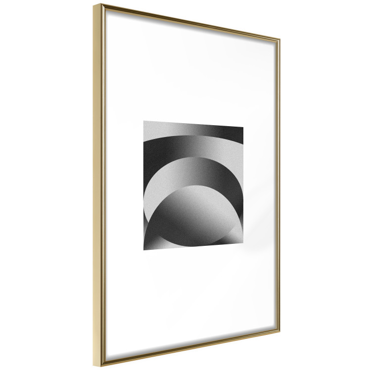Poster Gradient Shapes - simple black and white geometric abstraction 116611 additionalImage 6