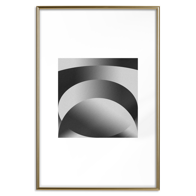 Poster Gradient Shapes - simple black and white geometric abstraction 116611 additionalImage 16
