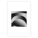 Poster Gradient Shapes - simple black and white geometric abstraction 116611