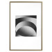 Poster Gradient Shapes - simple black and white geometric abstraction 116611 additionalThumb 16