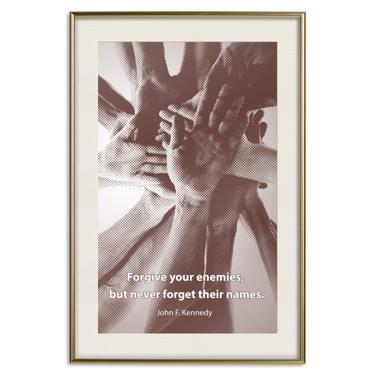 Poster Forgive your enemies - composition with hands and English quote 117011 additionalImage 19
