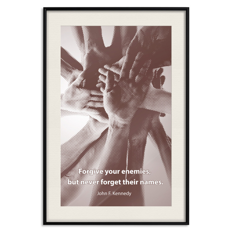 Poster Forgive your enemies - composition with hands and English quote 117011 additionalImage 18