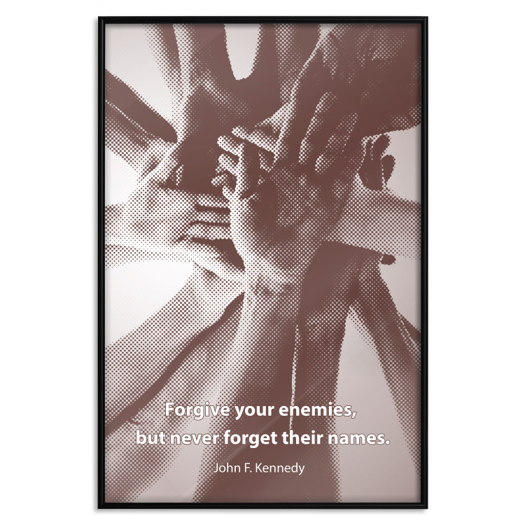 Poster Forgive your enemies - composition with hands and English quote 117011 additionalImage 24