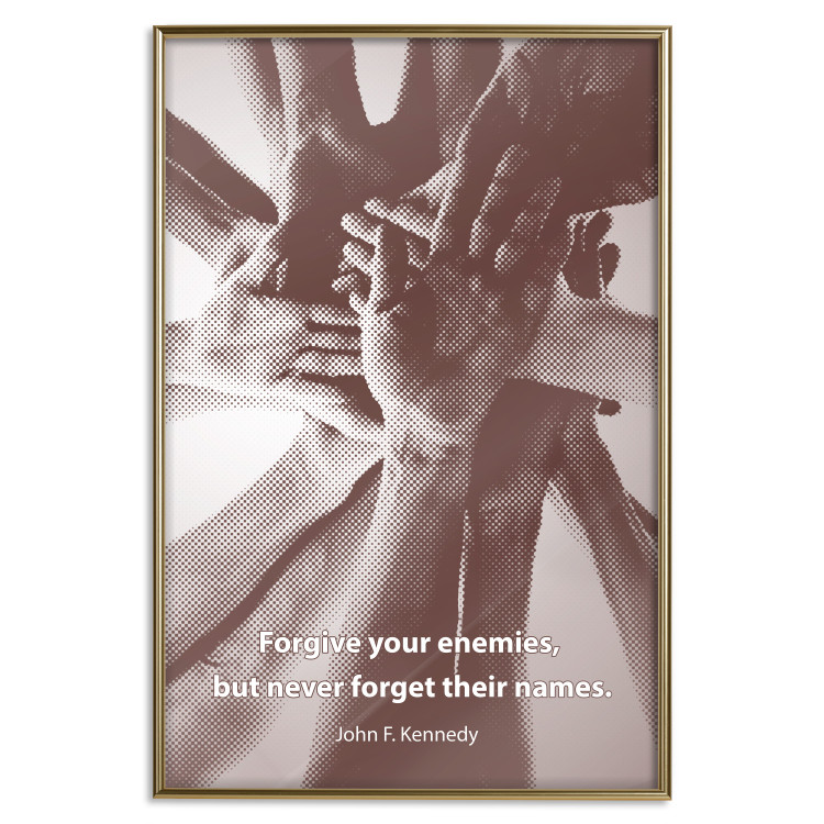 Poster Forgive your enemies - composition with hands and English quote 117011 additionalImage 20