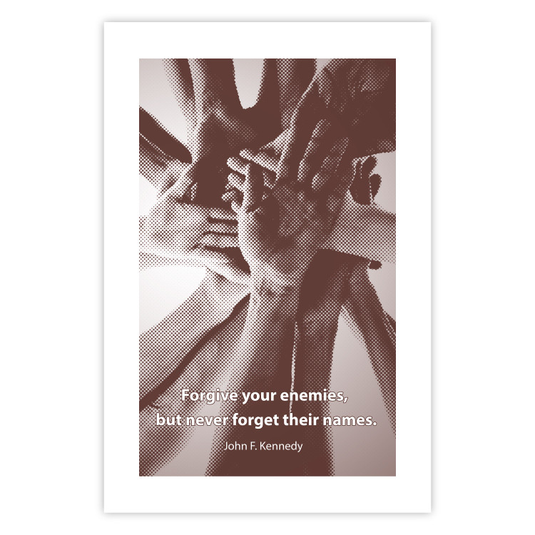 Poster Forgive your enemies - composition with hands and English quote 117011 additionalImage 25