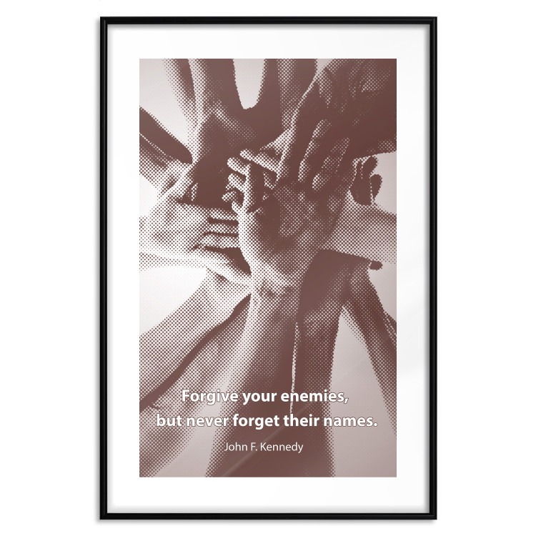 Poster Forgive your enemies - composition with hands and English quote 117011 additionalImage 17