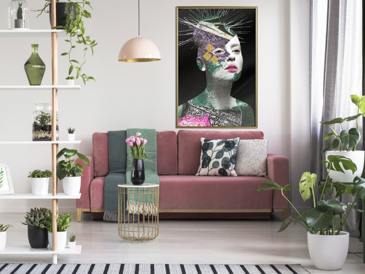 Wall Poster Colorful Portrait - colorful abstract composition with a woman's face 117211 additionalImage 5