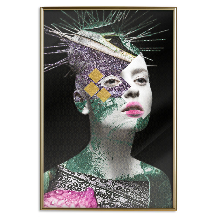 Wall Poster Colorful Portrait - colorful abstract composition with a woman's face 117211 additionalImage 16