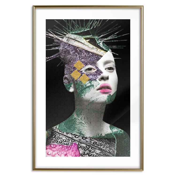 Wall Poster Colorful Portrait - colorful abstract composition with a woman's face 117211 additionalImage 14