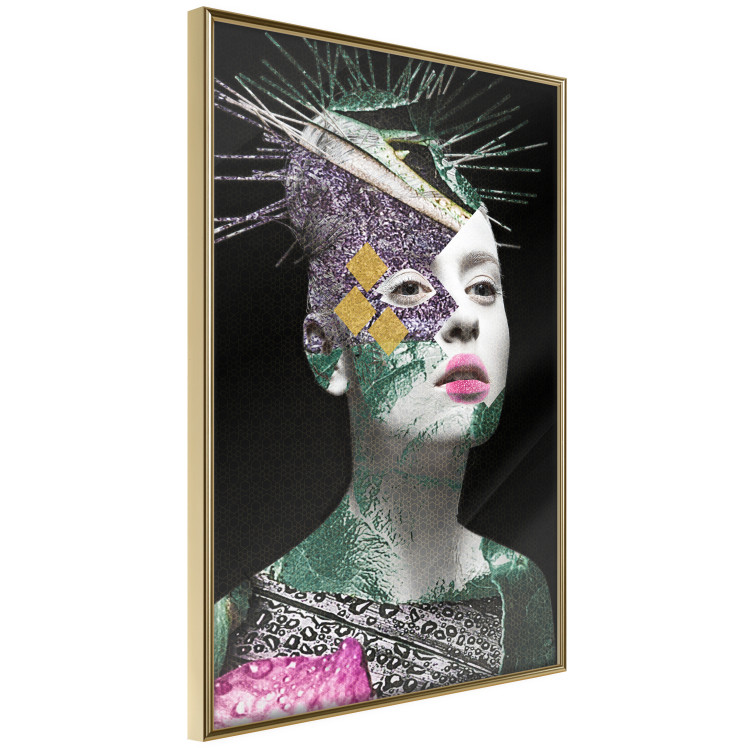 Wall Poster Colorful Portrait - colorful abstract composition with a woman's face 117211 additionalImage 12